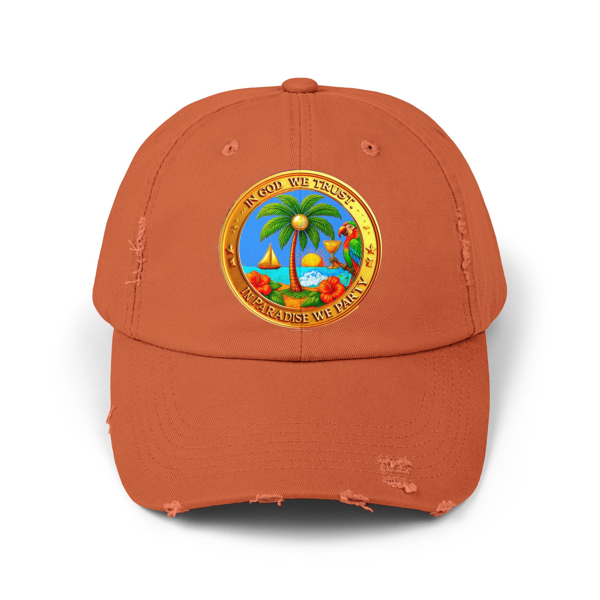Party in Paradise Tropical Design, Casual Hat for Summer, Beach Day Accessory, Perfect Gift for Travelers, Trendy Headwear - Image 9