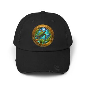 Find Harmony in Paradise with the Art of Living with turtles Tropical Distressed Cap for Nature Lovers.