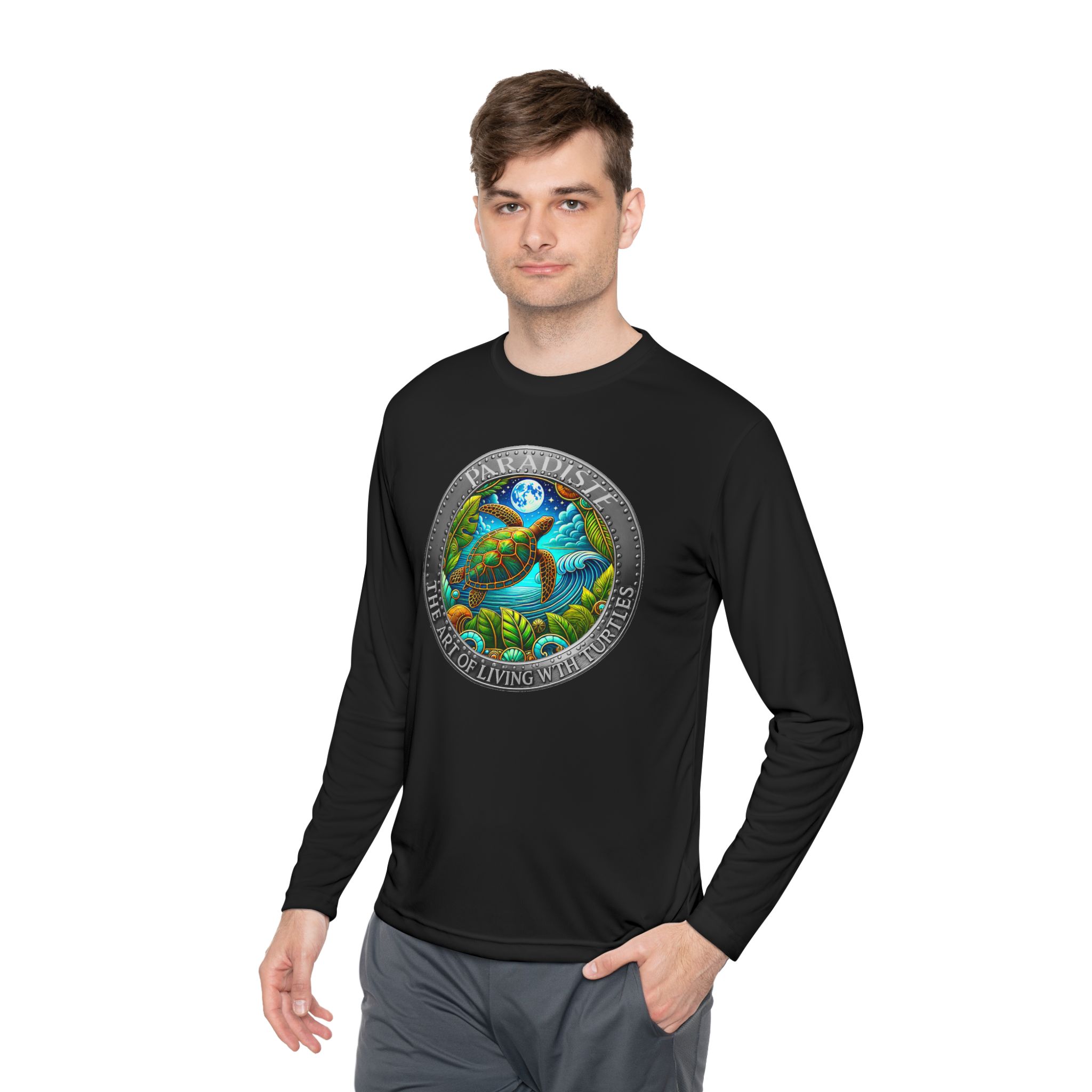 The Art of Living with Turtles Paradiste.com Long Sleeve Tee for Nature Lovers. - Image 19