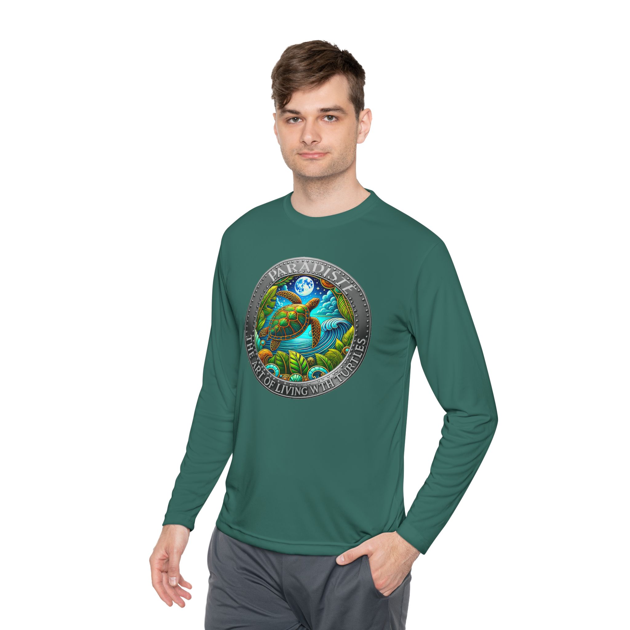 The Art of Living with Turtles Paradiste.com Long Sleeve Tee for Nature Lovers. - Image 51