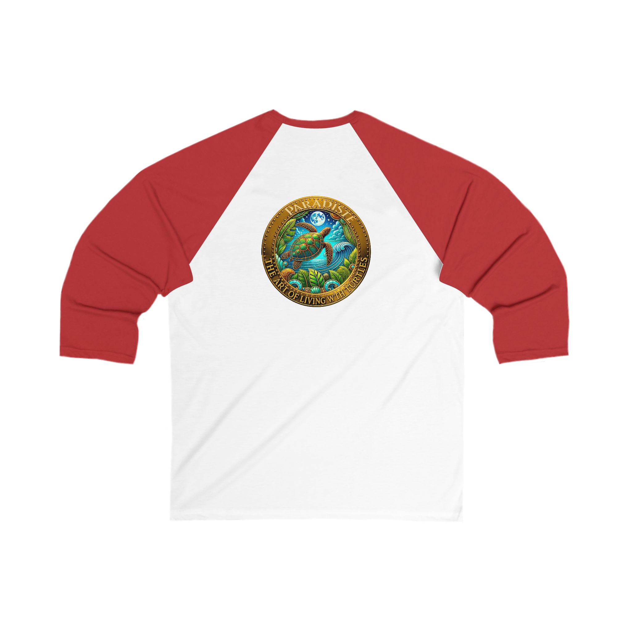Team Turtle Eco-Friendly Nature Baseball Tee, Unisex 3/4 Sleeve Tee, Sustainable Fashion - Image 4