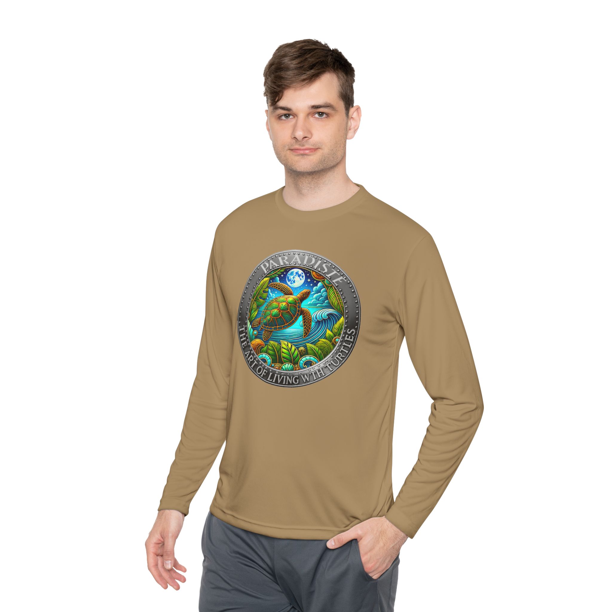 The Art of Living with Turtles Paradiste.com Long Sleeve Tee for Nature Lovers. - Image 23
