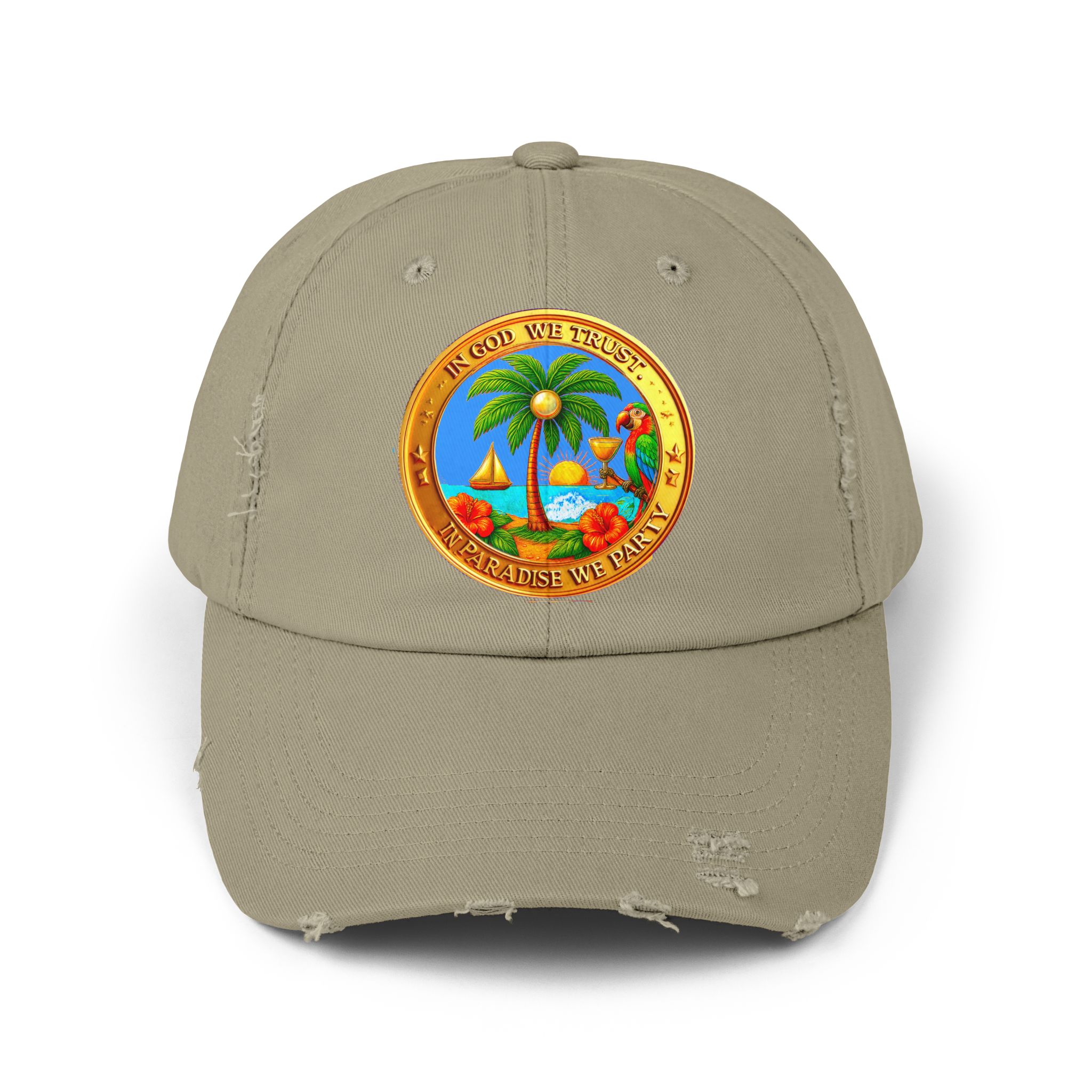 Party in Paradise Tropical Design, Casual Hat for Summer, Beach Day Accessory, Perfect Gift for Travelers, Trendy Headwear - Image 13