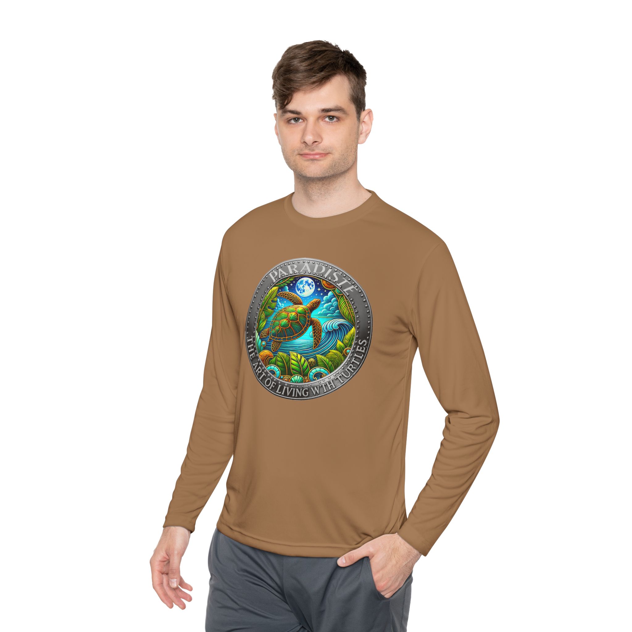 The Art of Living with Turtles Paradiste.com Long Sleeve Tee for Nature Lovers. - Image 35