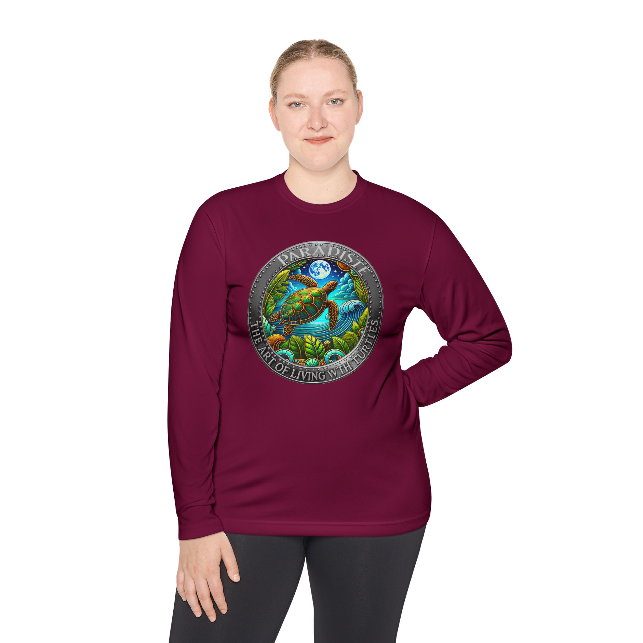 The Art of Living with Turtles Paradiste.com Long Sleeve Tee for Nature Lovers. - Image 84