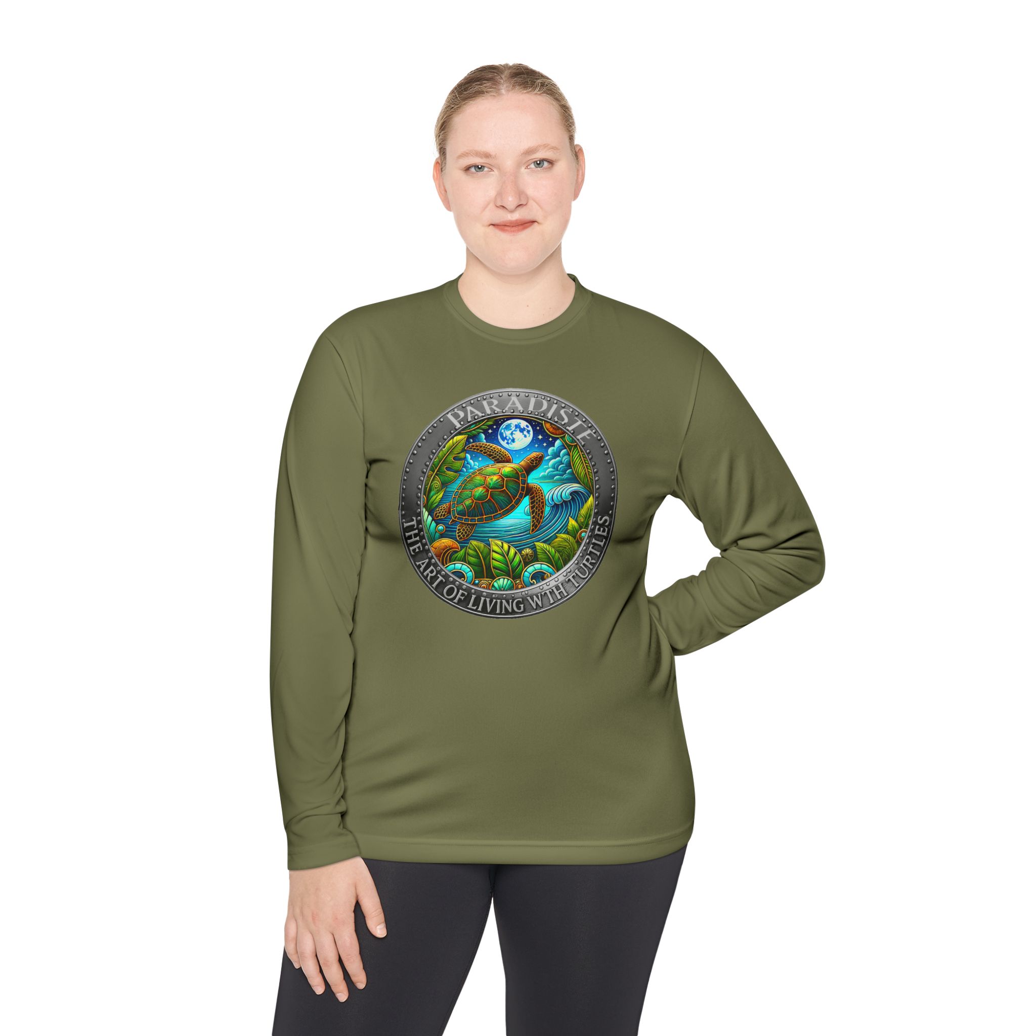 The Art of Living with Turtles Paradiste.com Long Sleeve Tee for Nature Lovers. - Image 44