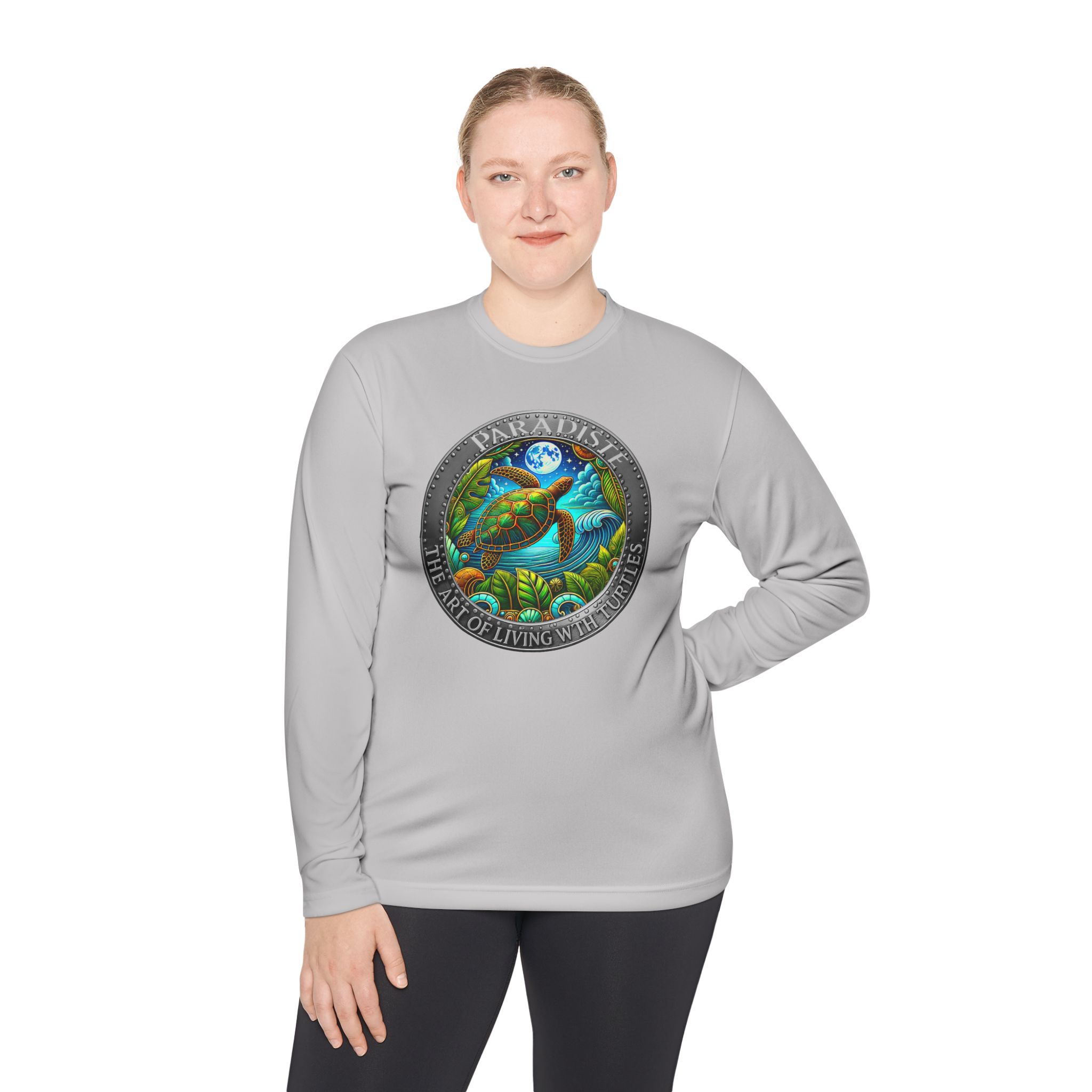 The Art of Living with Turtles Paradiste.com Long Sleeve Tee for Nature Lovers. - Image 8
