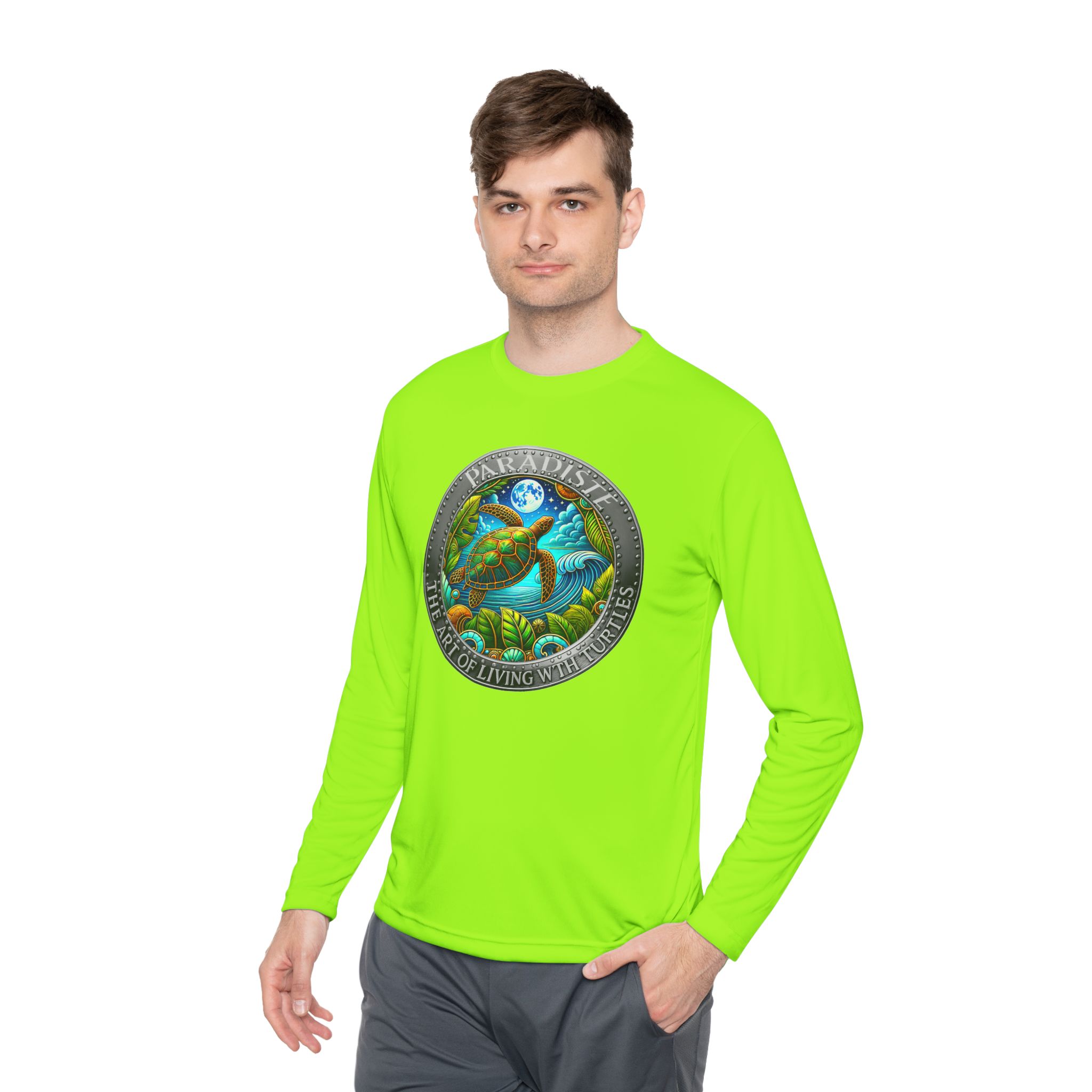The Art of Living with Turtles Paradiste.com Long Sleeve Tee for Nature Lovers. - Image 47