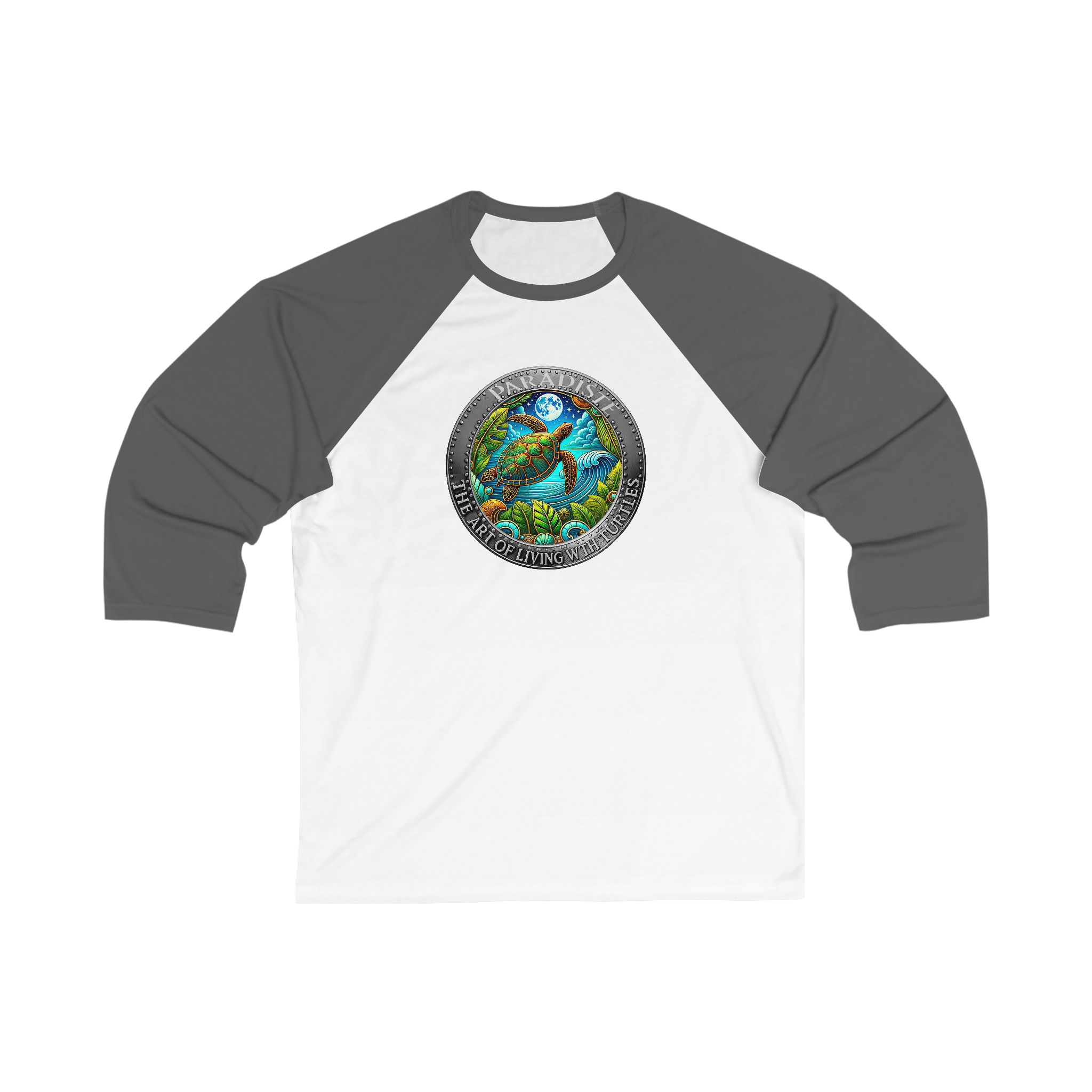 Team Turtle Eco-Friendly Nature Baseball Tee, Unisex 3/4 Sleeve Tee, Sustainable Fashion