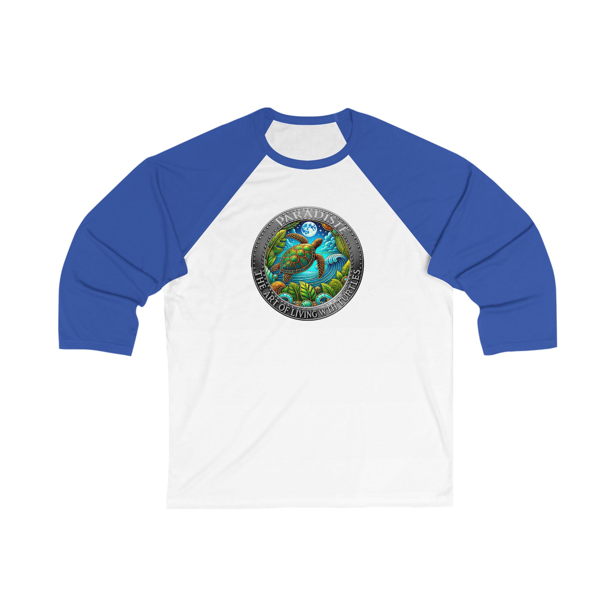 Team Turtle Eco-Friendly Nature Baseball Tee, Unisex 3/4 Sleeve Tee, Sustainable Fashion - Image 5