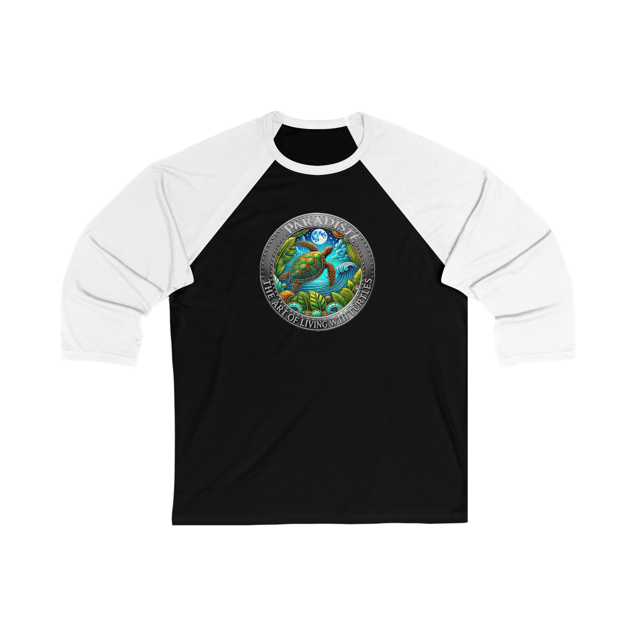 Team Turtle Eco-Friendly Nature Baseball Tee, Unisex 3/4 Sleeve Tee, Sustainable Fashion - Image 7