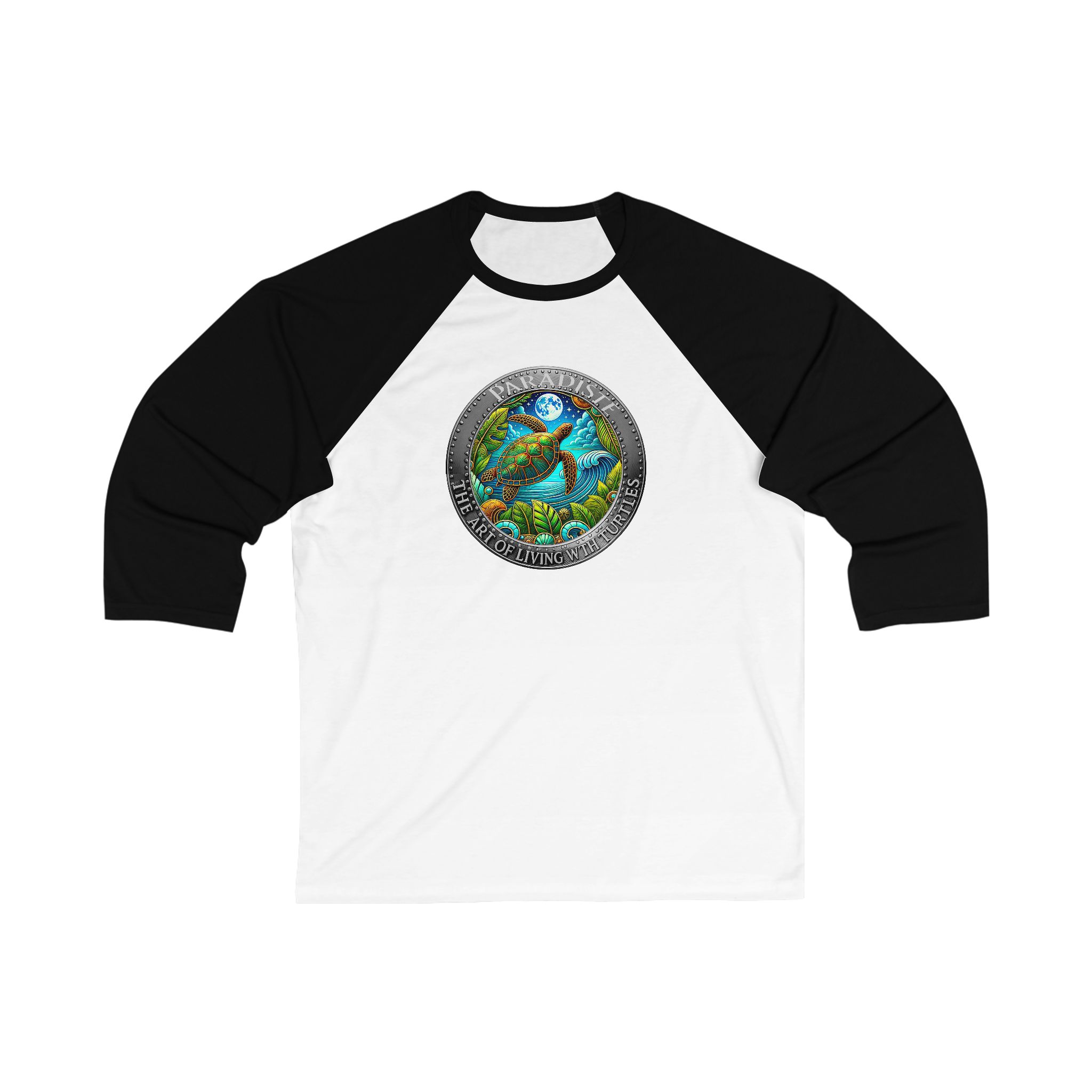 Team Turtle Eco-Friendly Nature Baseball Tee, Unisex 3/4 Sleeve Tee, Sustainable Fashion - Image 9