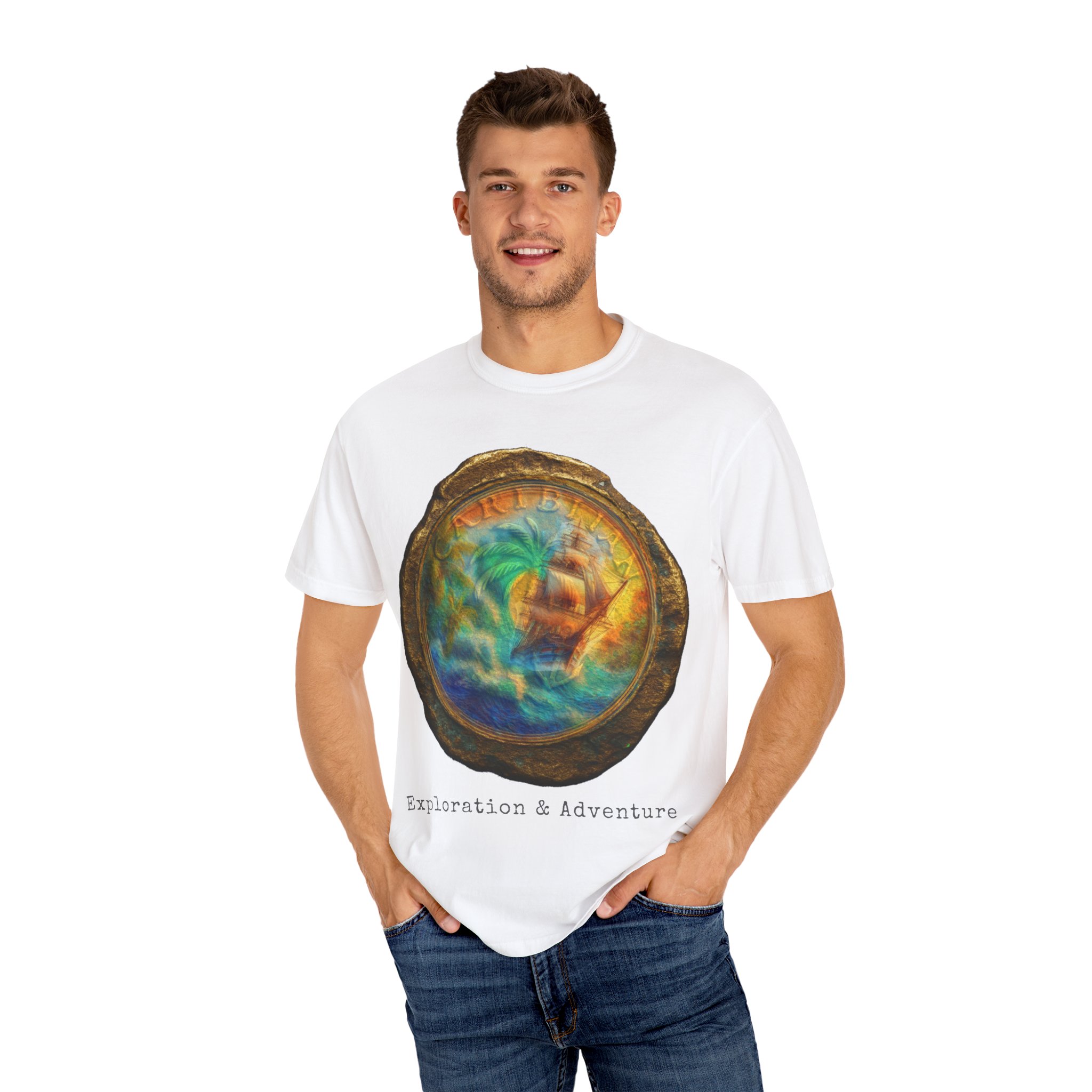 The Lost Medallion of Exploration & Adventure Unisex T-Shirt, Colorful Gift, Trendy Casual Wear. - Image 4