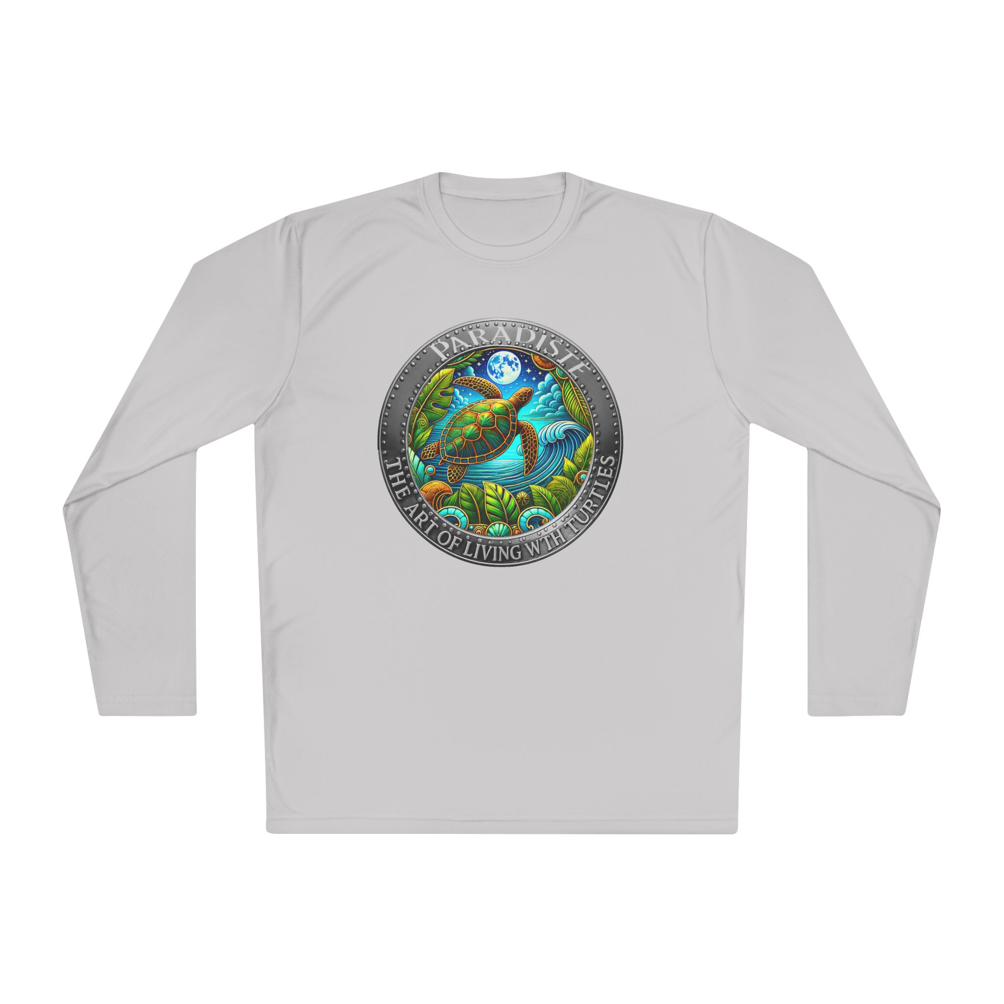The Art of Living with Turtles Paradiste.com Long Sleeve Tee for Nature Lovers. - Image 5