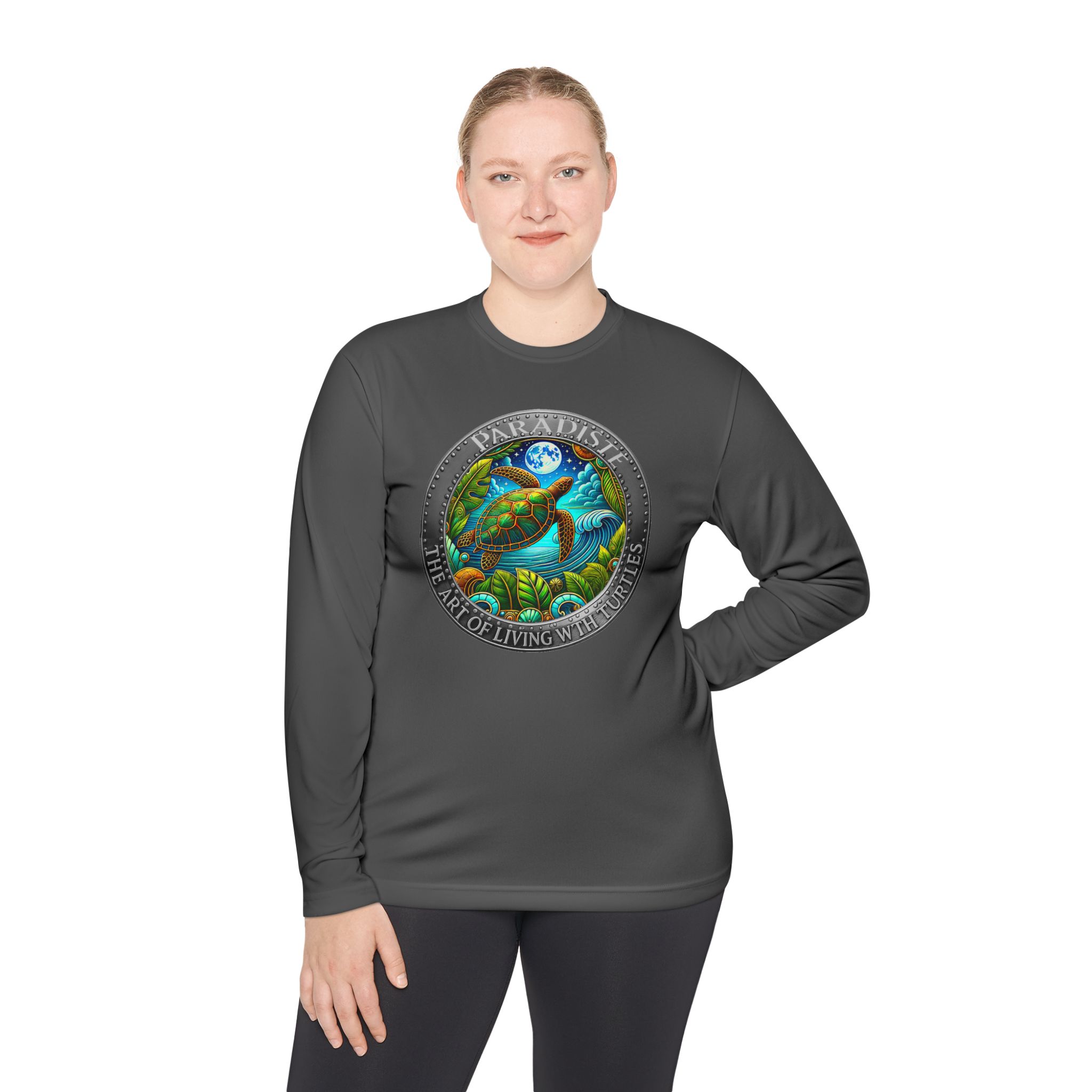 The Art of Living with Turtles Paradiste.com Long Sleeve Tee for Nature Lovers. - Image 16