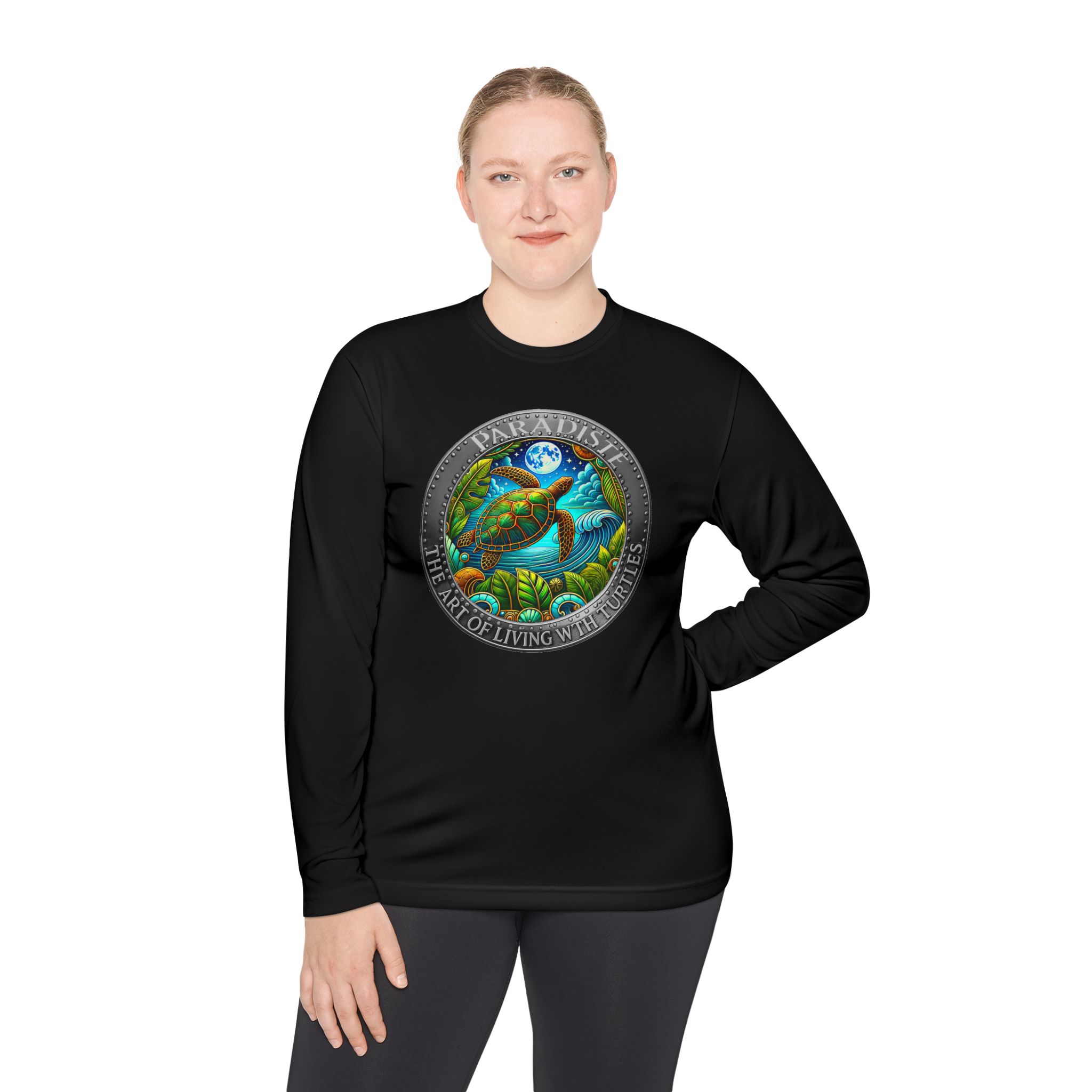 The Art of Living with Turtles Paradiste.com Long Sleeve Tee for Nature Lovers. - Image 20