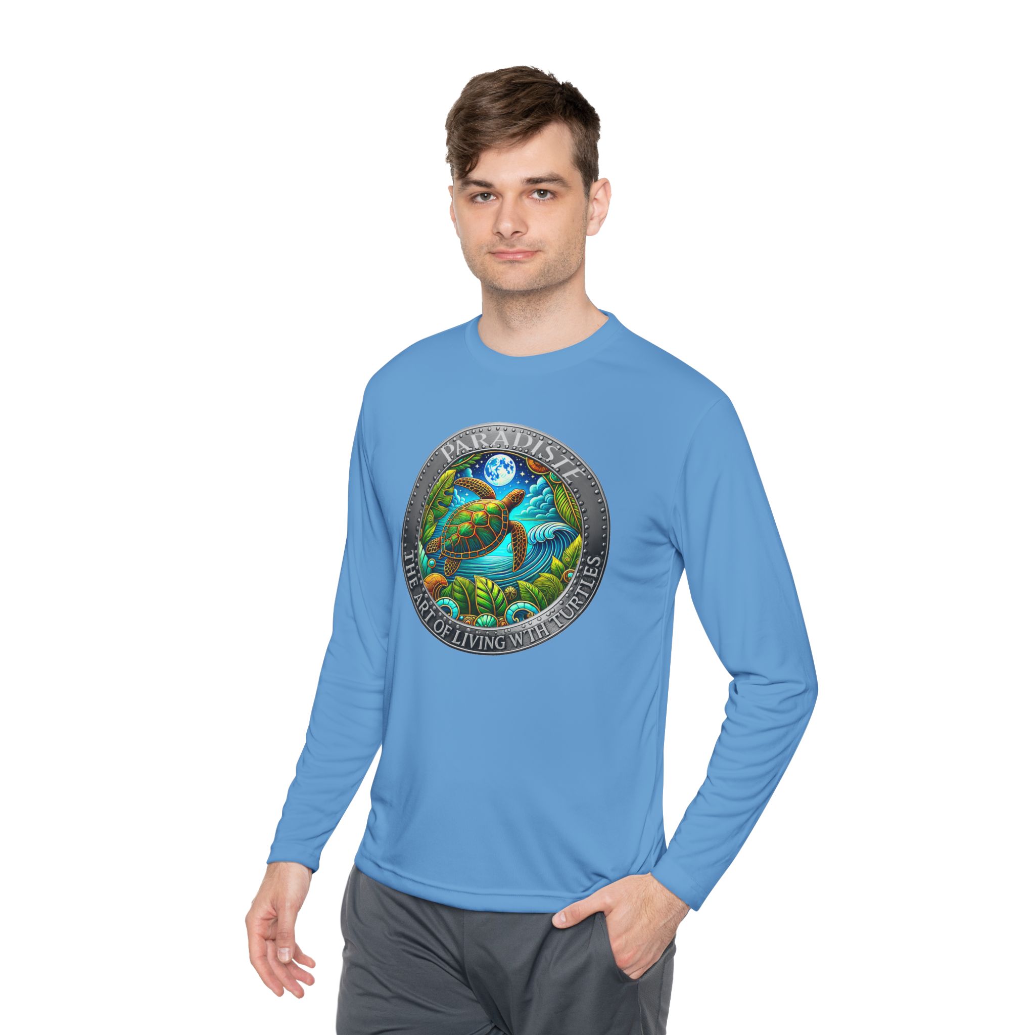 The Art of Living with Turtles Paradiste.com Long Sleeve Tee for Nature Lovers. - Image 59