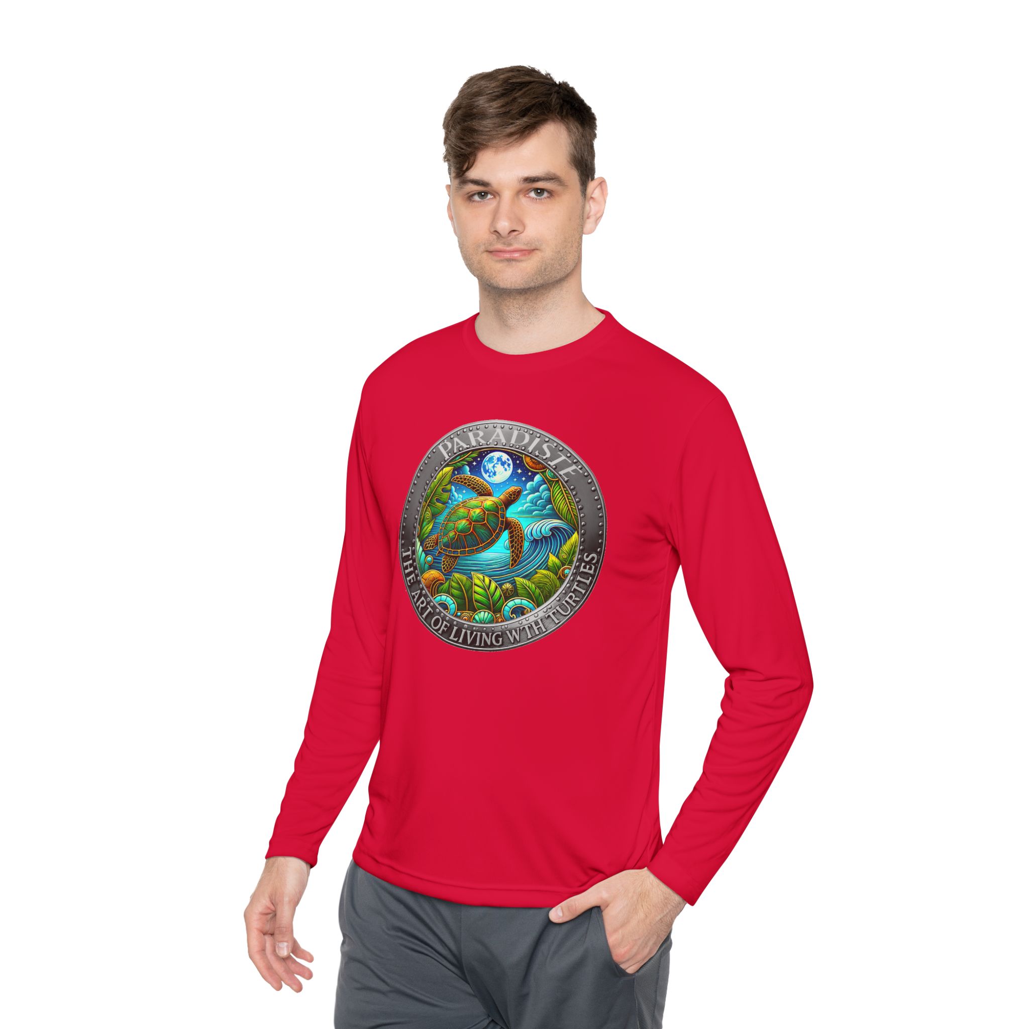 The Art of Living with Turtles Paradiste.com Long Sleeve Tee for Nature Lovers. - Image 79