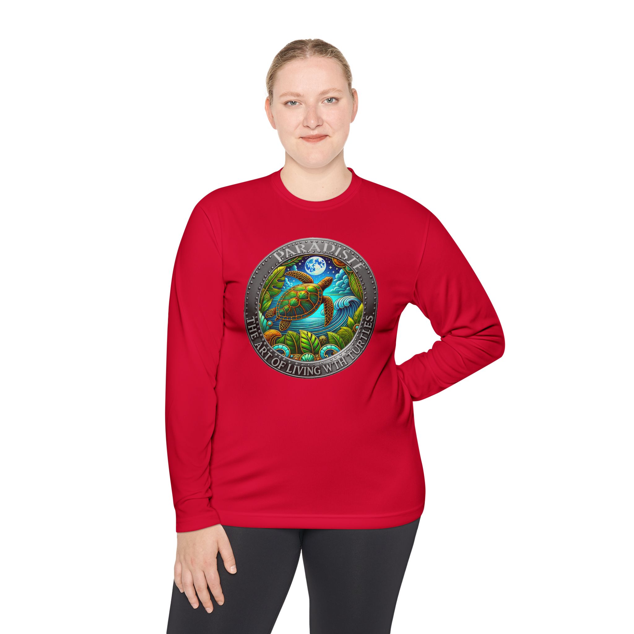 The Art of Living with Turtles Paradiste.com Long Sleeve Tee for Nature Lovers. - Image 80