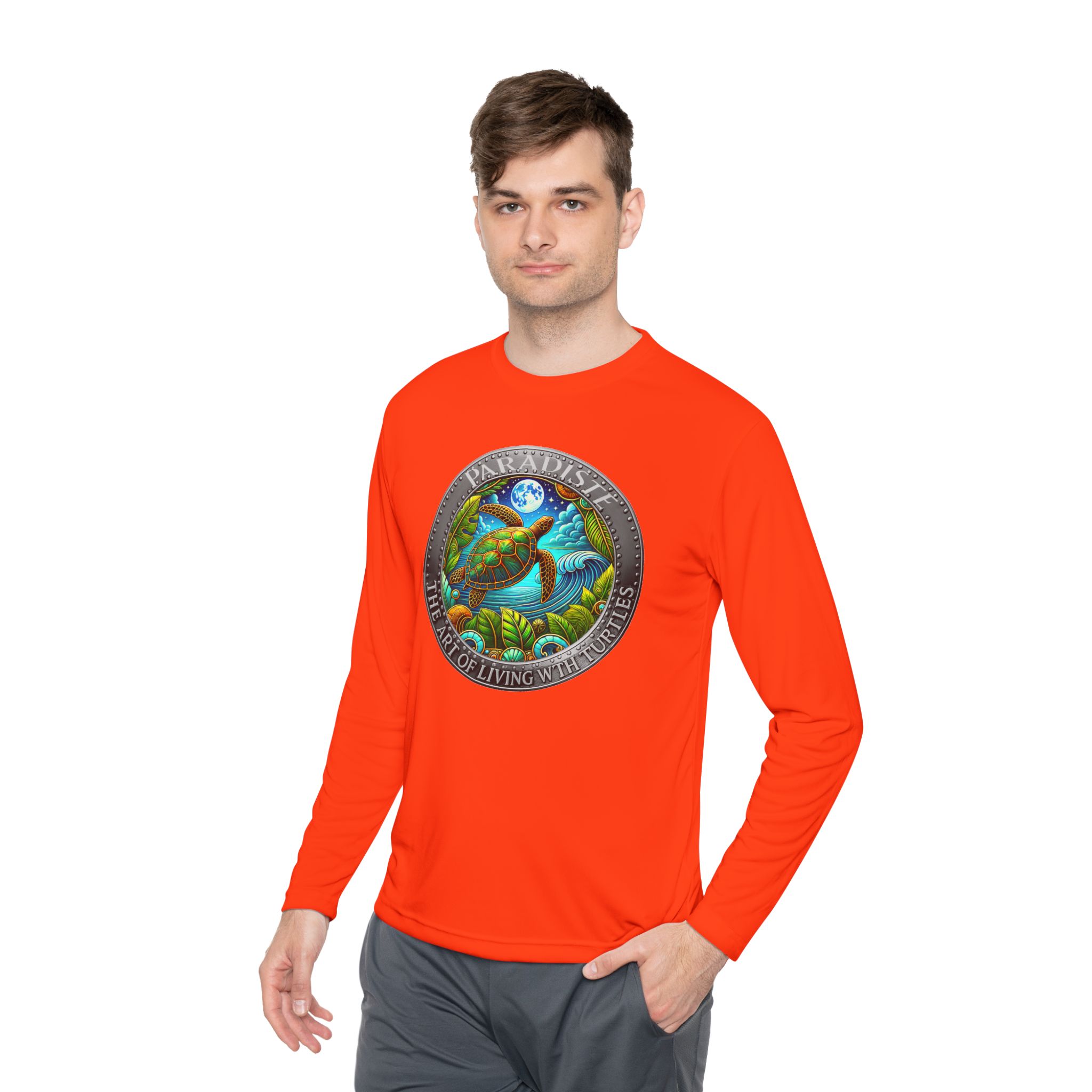 The Art of Living with Turtles Paradiste.com Long Sleeve Tee for Nature Lovers. - Image 11