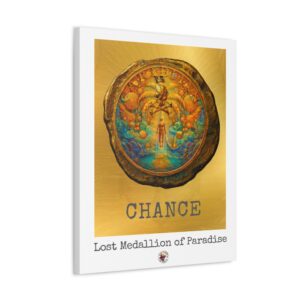Canvas Art Print - CHANCE: Lost Medallion of Paradise RARE Artwork By Living Incognito (NFT included)