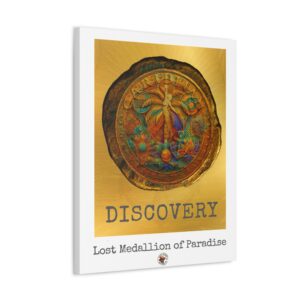 Canvas Art Print - DISCOVERY: Lost Medallion of Paradise RARE Artwork By Living Incognito (NFT included)